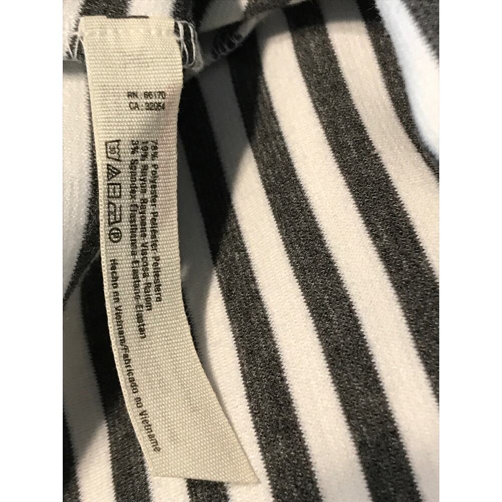 Free People Beach Gray White Striped Mock Neck T-Shirt Dress Size S - Picture 10 of 11